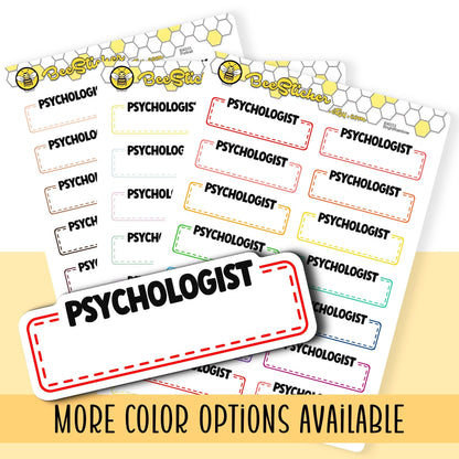 Psychologist Boxes Stickers | Choose from multiple colors | Planner Stickers | BX033