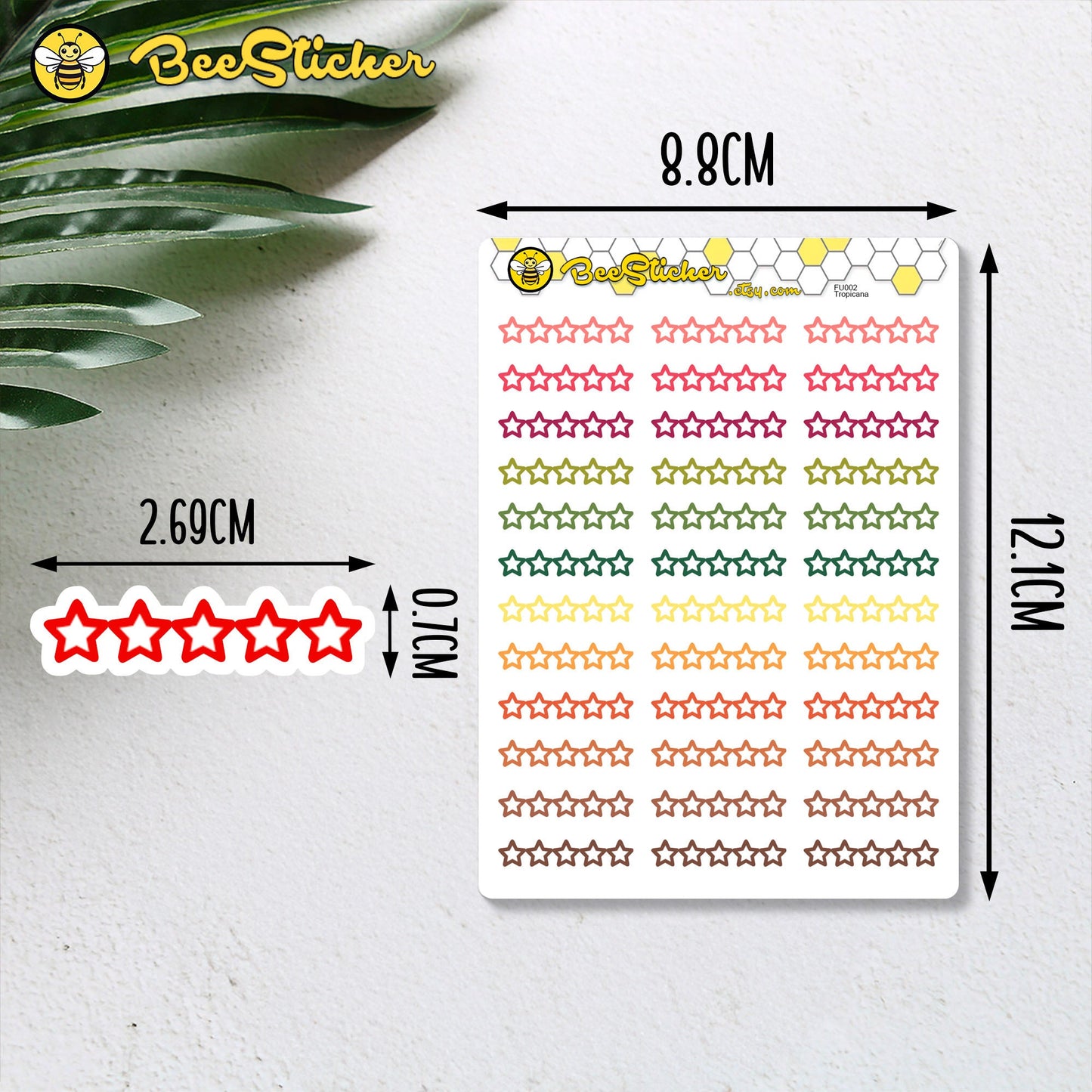 5 Star Rating Stickers