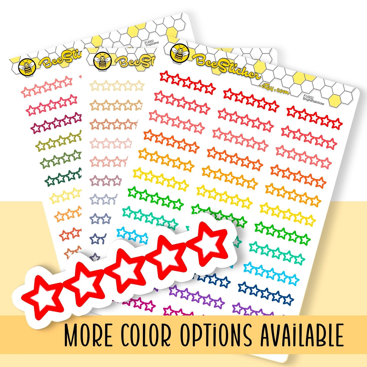 5 Star Rating Stickers