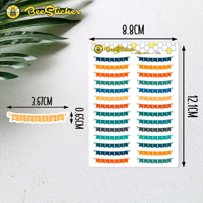 Mini Banner & Weekend Stickers | Choose from multiple colors | Planner Stickers | FU009