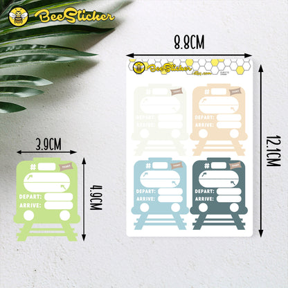 Travel Full Box Stickers | Choose from multiple colors | Planner Stickers | 3 sheets | FU017