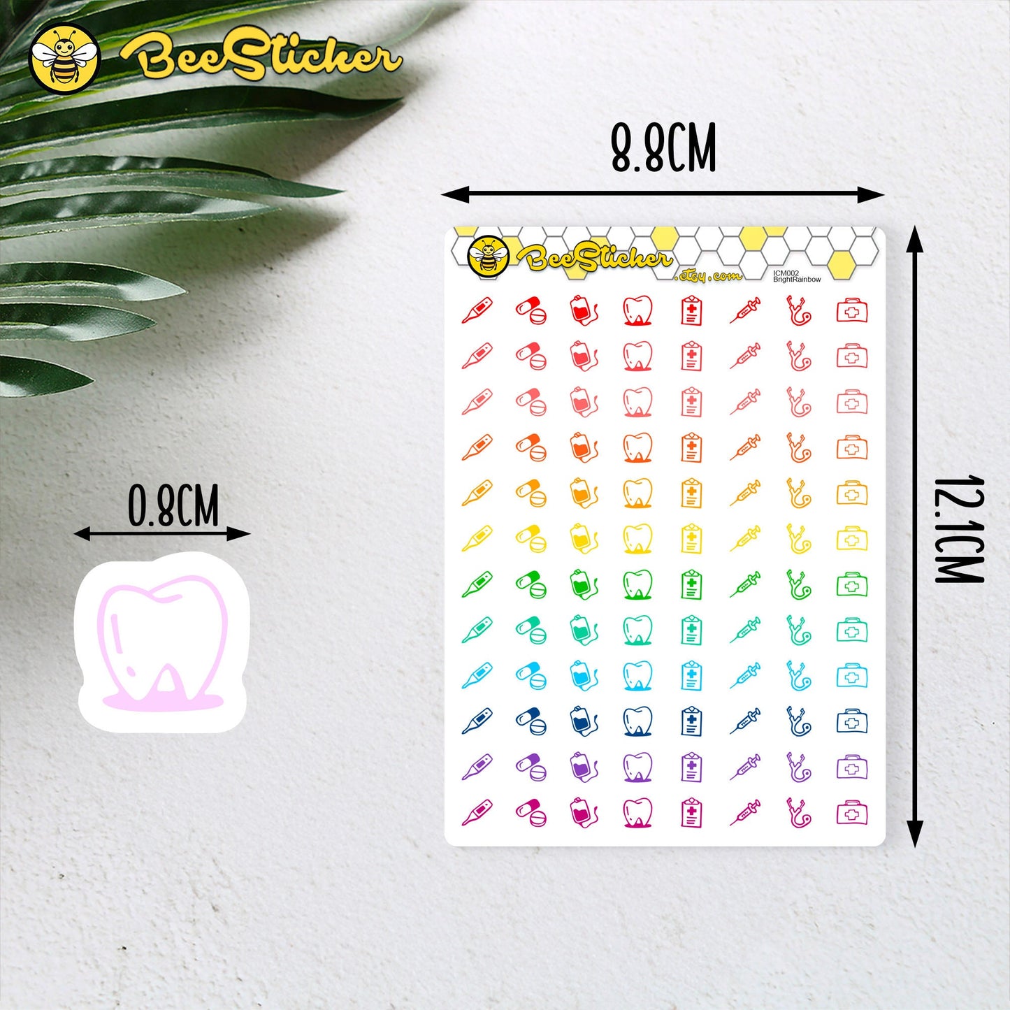 Health Mix Icon Stickers