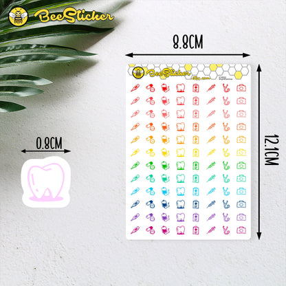 Health Mix Icon Stickers