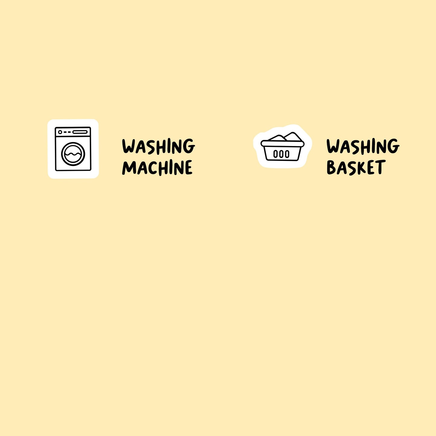 Washing Mix Icon Stickers