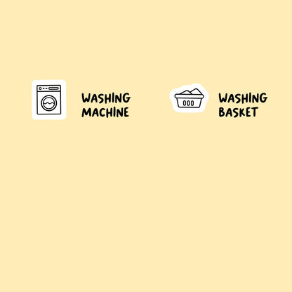 Washing Mix Icon Stickers