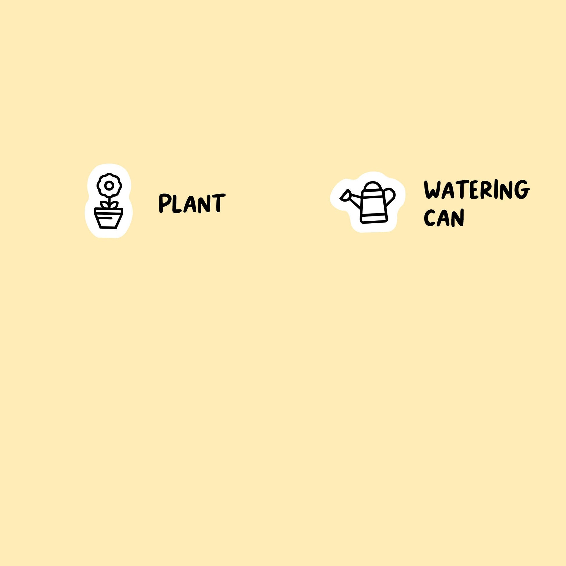 Plant Mix Icon Stickers | Choose from 2 shapes and multiple colors | Planner Stickers | ICM012