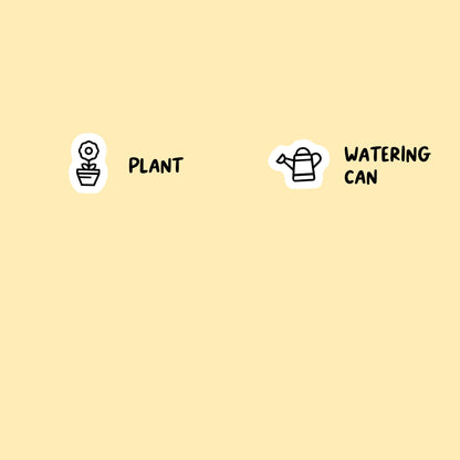 Plant Mix Icon Stickers | Choose from 2 shapes and multiple colors | Planner Stickers | ICM012
