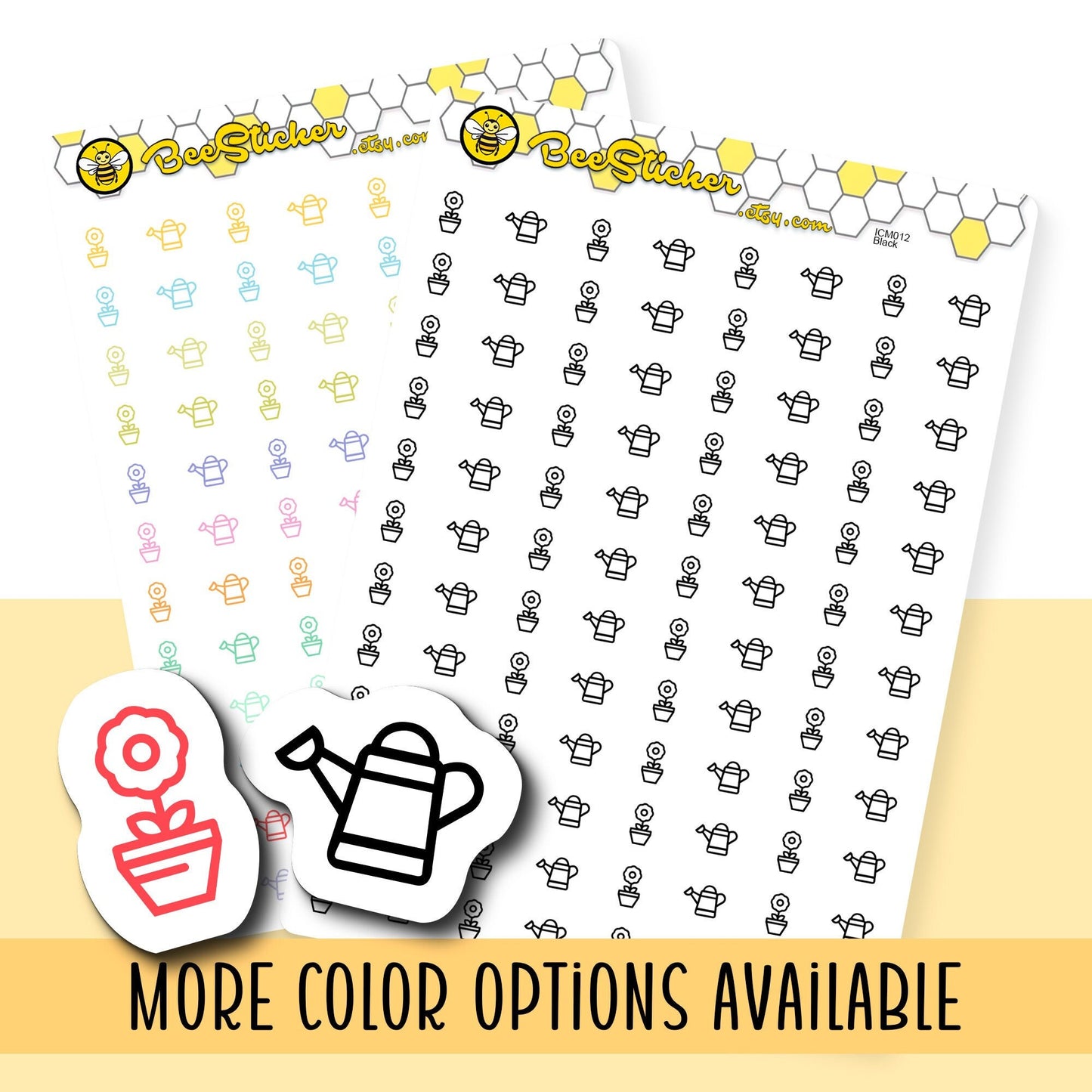 Plant Mix Icon Stickers | Choose from 2 shapes and multiple colors | Planner Stickers | ICM012