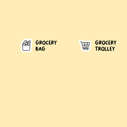 Grocery Mix Icon Stickers