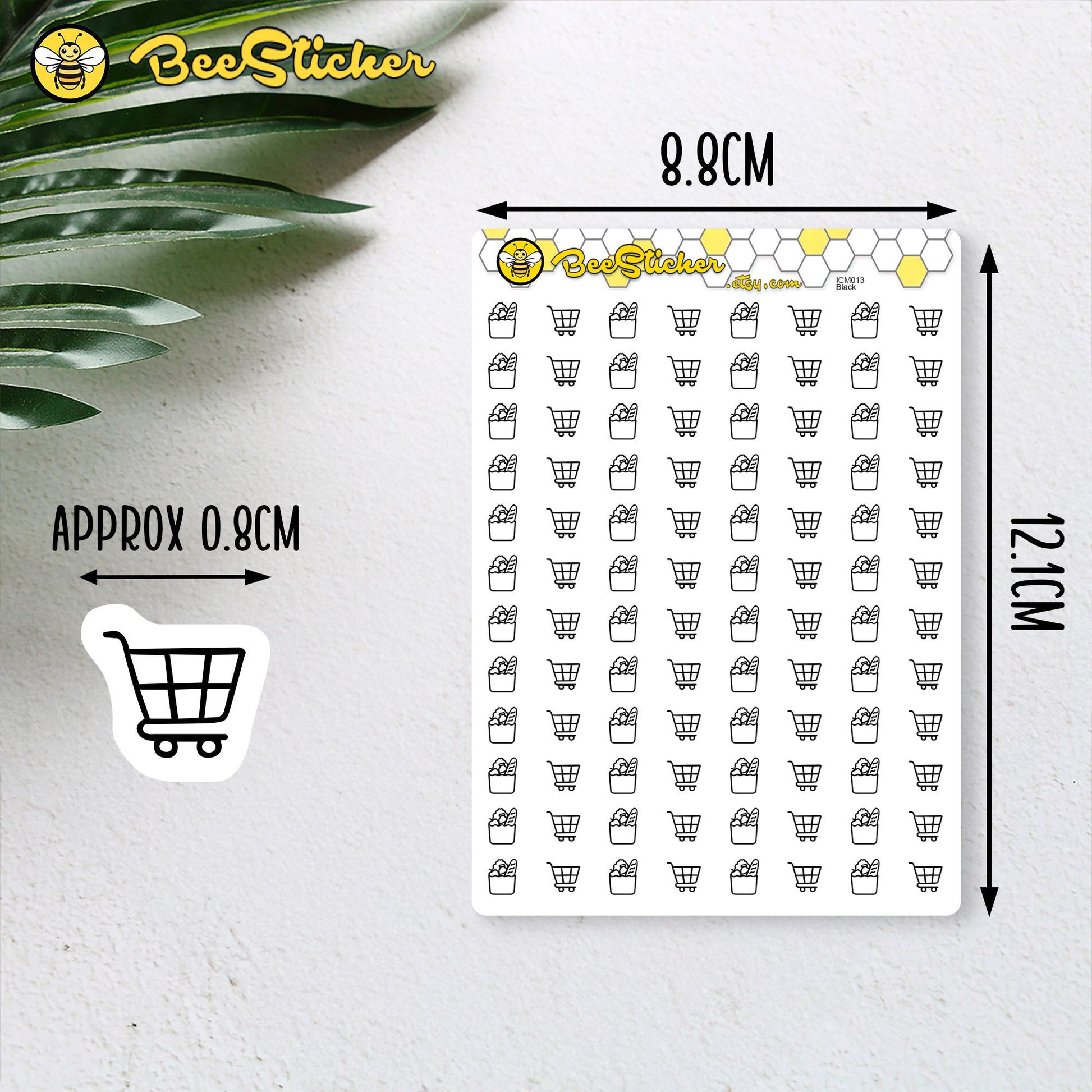 Grocery Mix Icon Stickers