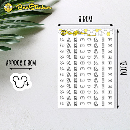 Streaming Mix Icon Stickers | Choose from 4 shapes and multiple colors | Planner Stickers | ICM016