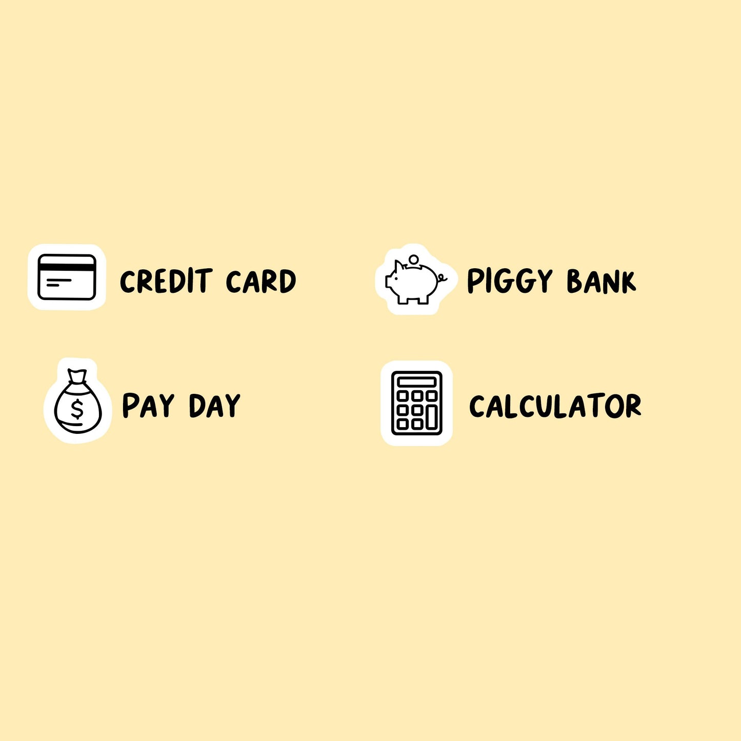 Budget Mix Icon Stickers