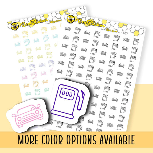 Car/Fuel Mix Icon Stickers