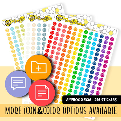 Tiny Coloured Dot Icon Stickers