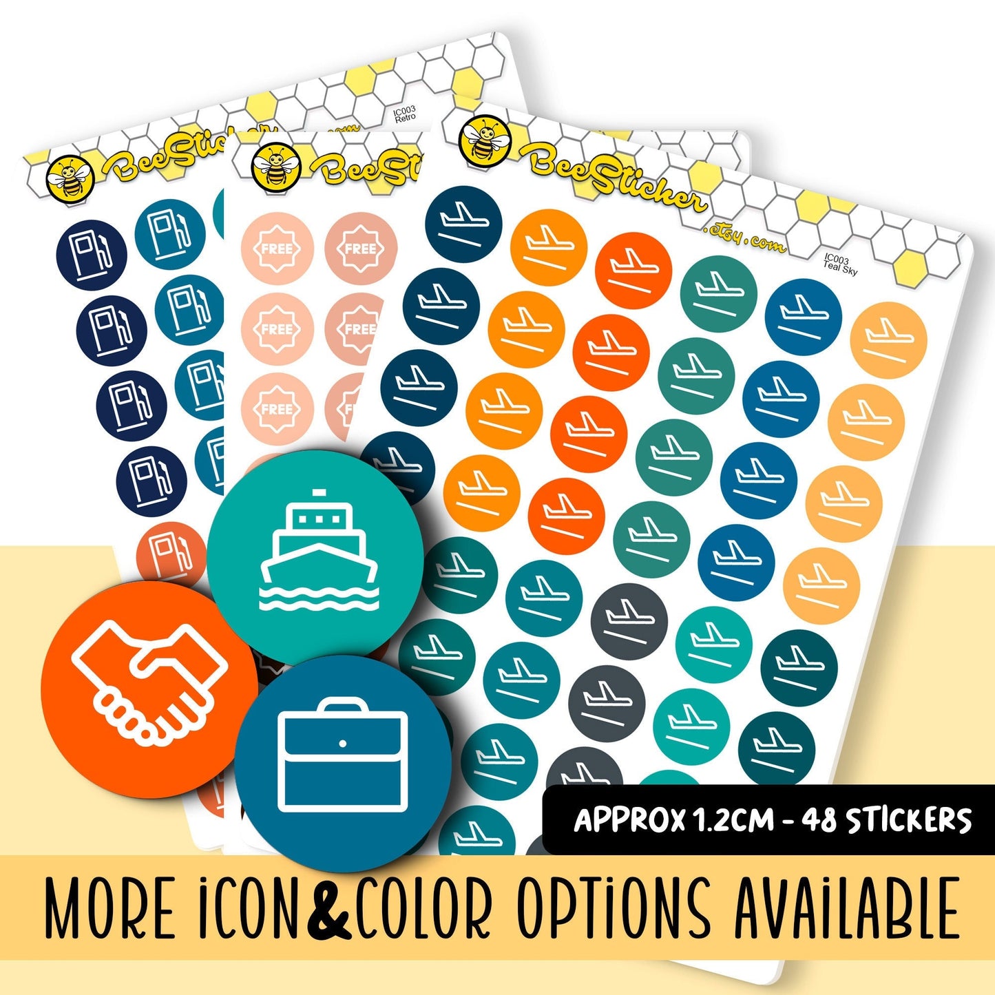 Small Filled Icon Stickers