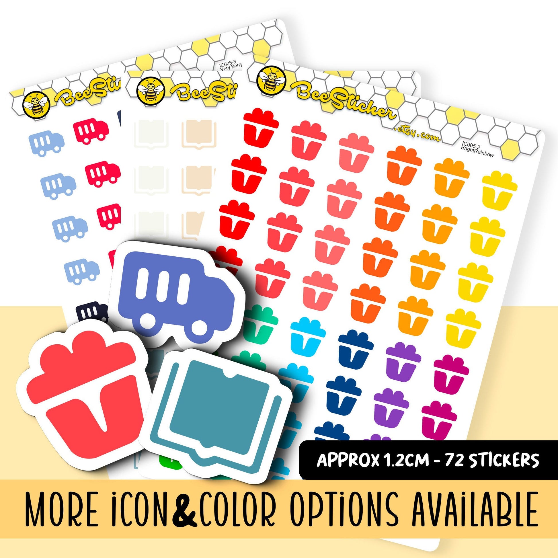 Small Filled Icon Stickers