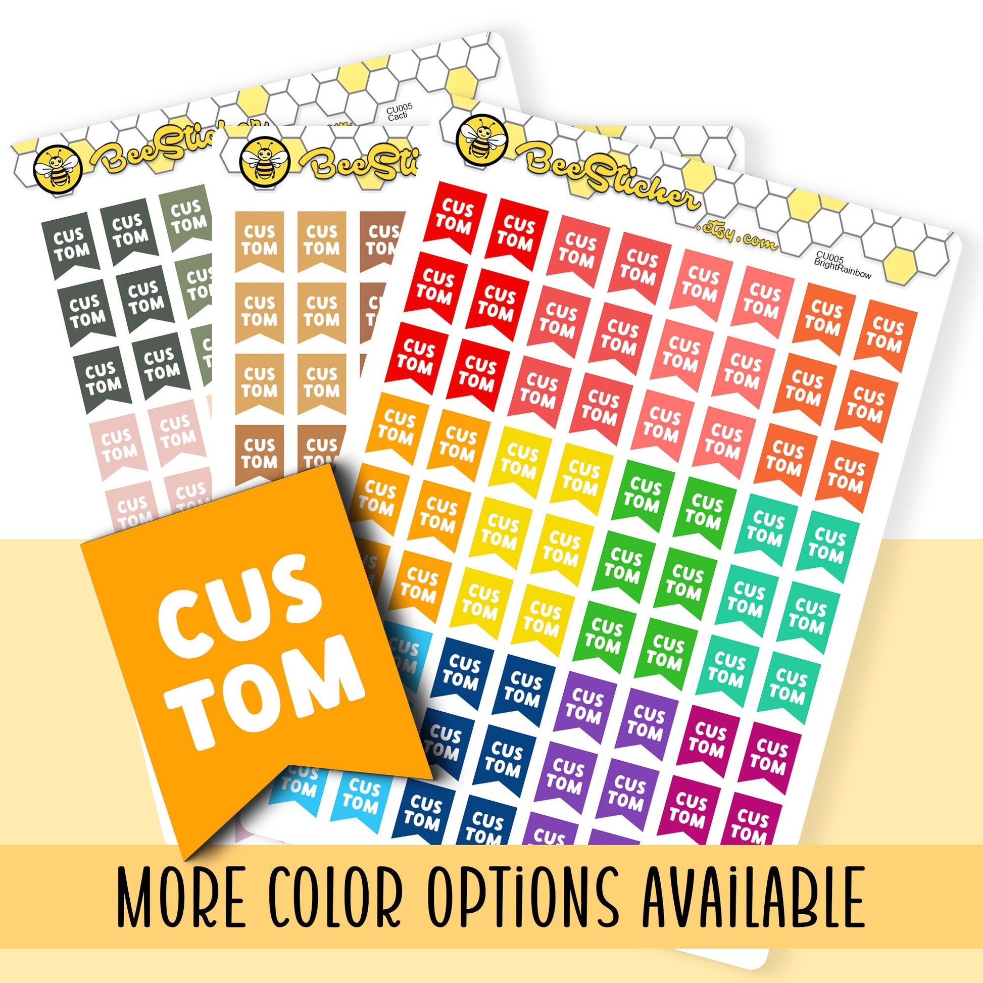 Custom Mini Vertical Flag Stickers