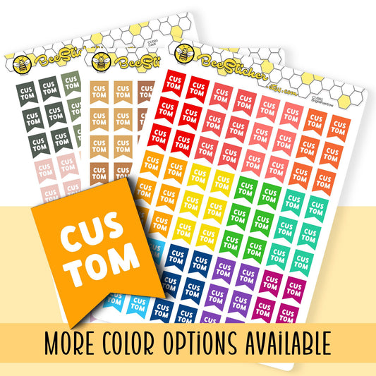 Custom Mini Vertical Flag Stickers
