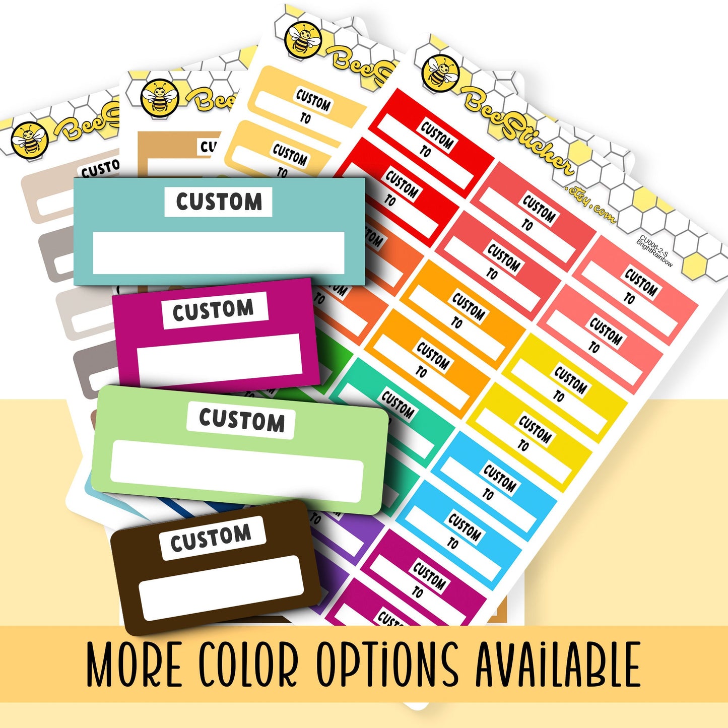 Custom Medium Box Stickers | Choose from multiple colors | Planner Stickers | CU007
