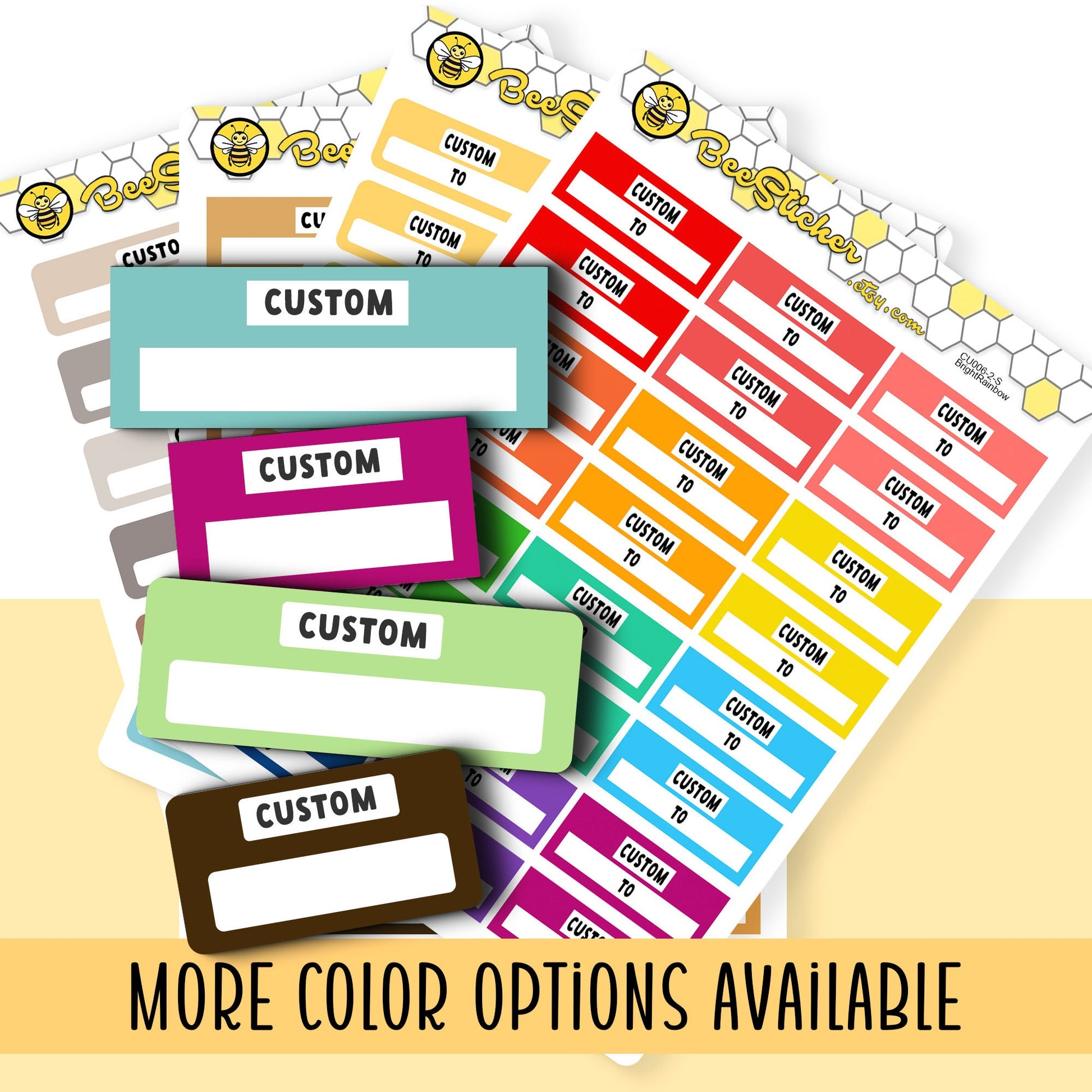 Custom Medium Box Stickers | Choose from multiple colors | Planner Stickers | CU007