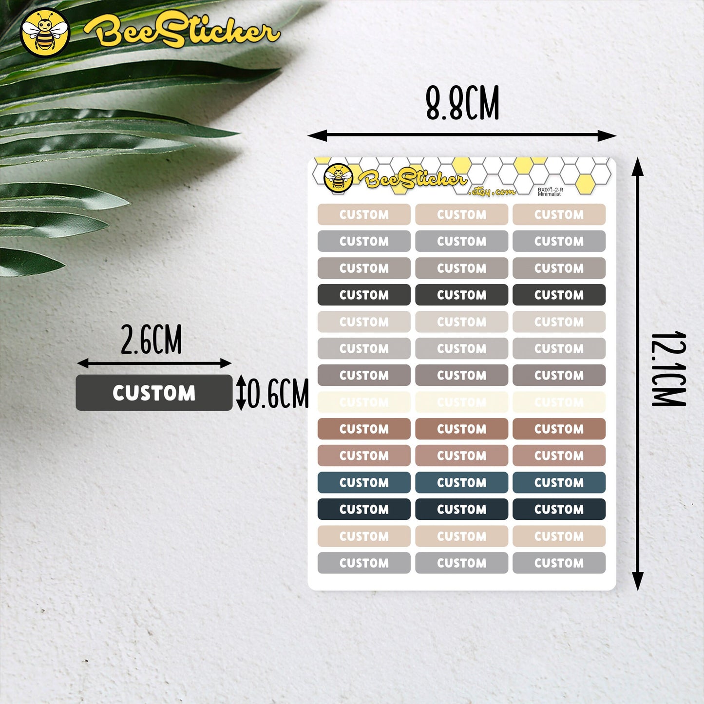Custom Header Stickers | Choose from multiple colors | Planner Stickers | CU009