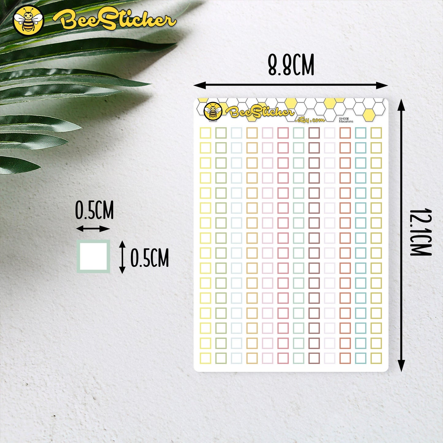 Tiny Checkbox Stickers | Choose from multiple colors | Planner Stickers | SH006