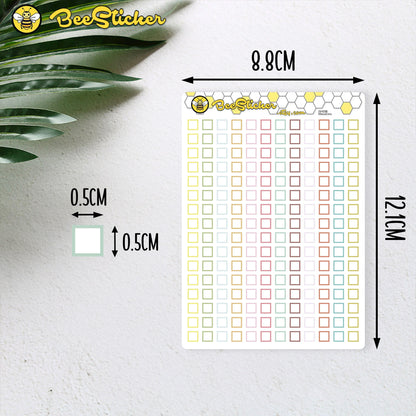 Tiny Checkbox Stickers | Choose from multiple colors | Planner Stickers | SH006