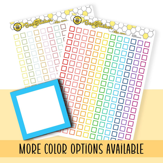 Tiny Checkbox Stickers | Choose from multiple colors | Planner Stickers | SH006