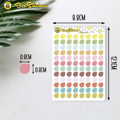 Teardrop Stickers | Choose from multiple colors | Planner Stickers | SH011