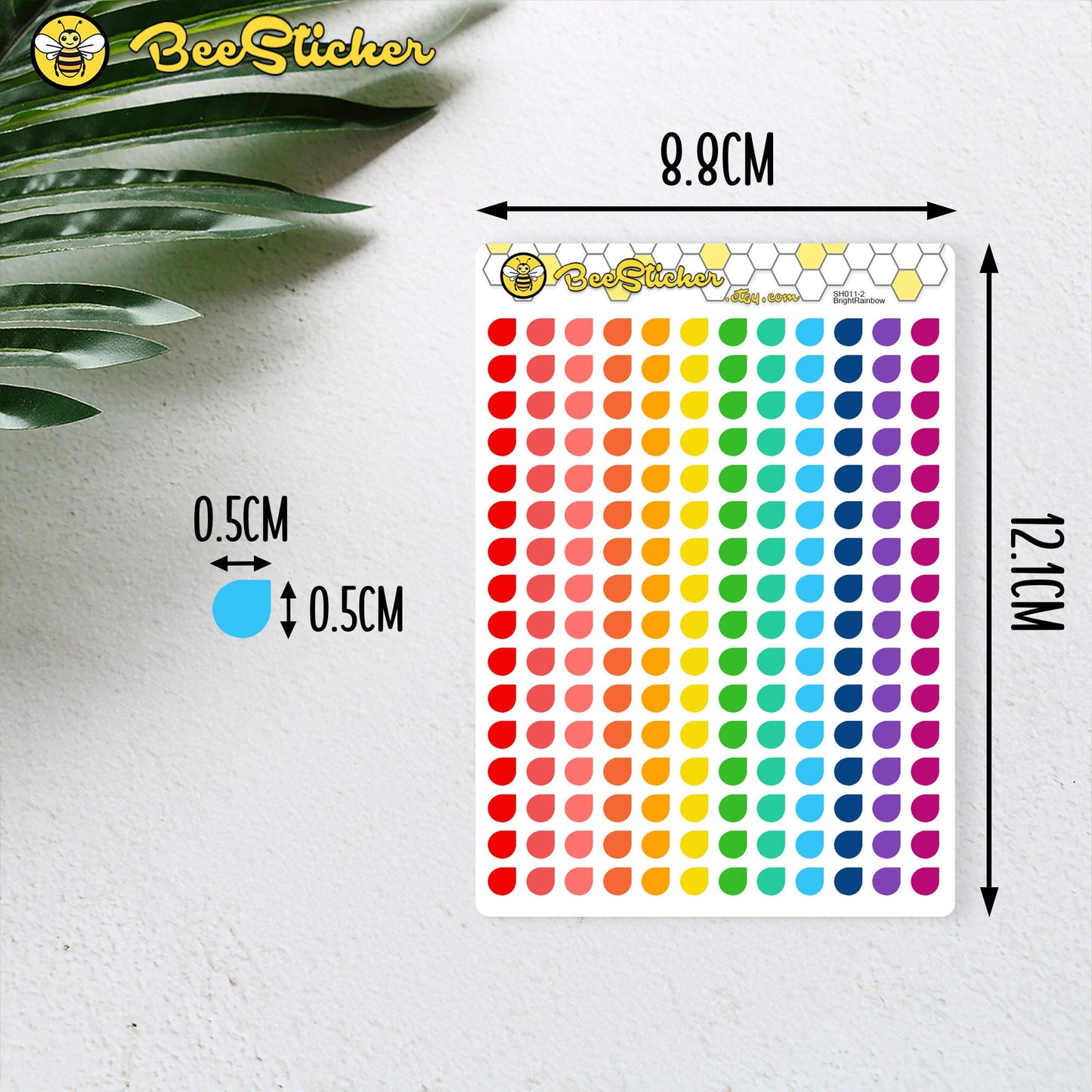 Teardrop Stickers | Choose from multiple colors | Planner Stickers | SH011