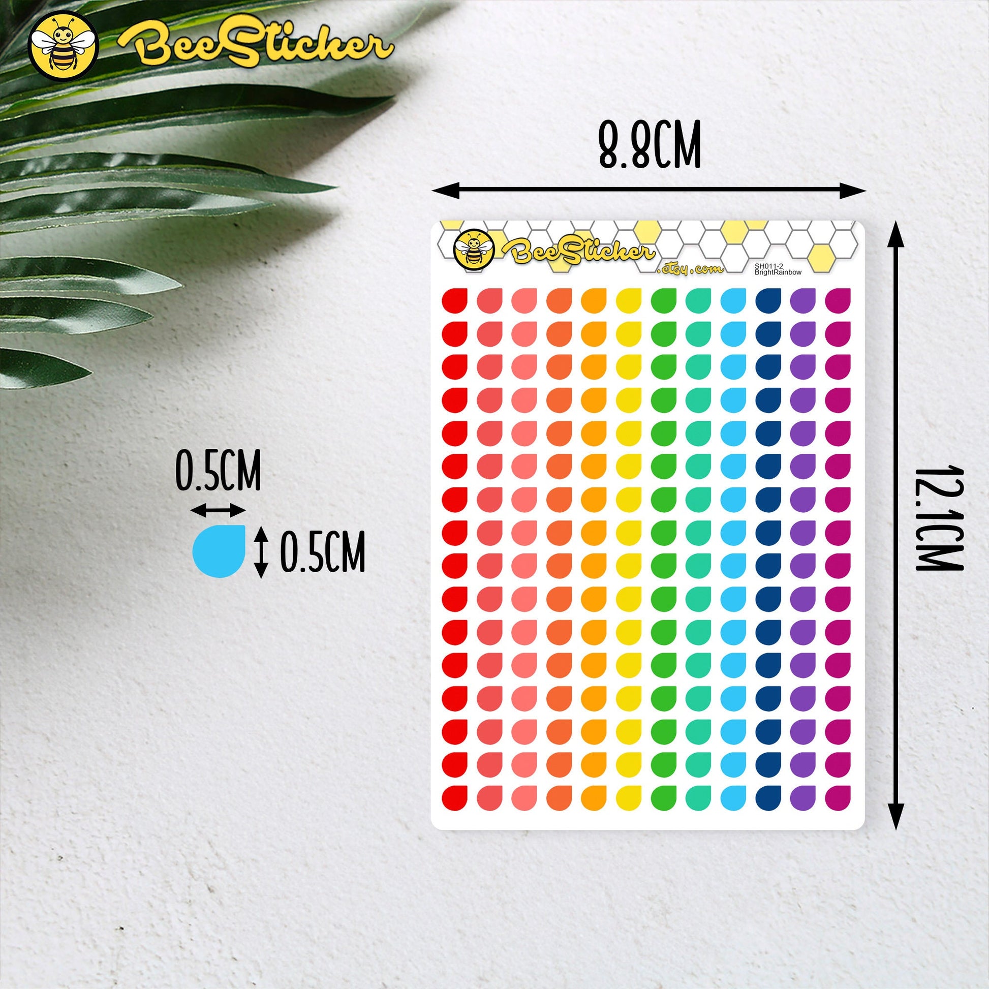 Teardrop Stickers | Choose from multiple colors | Planner Stickers | SH011