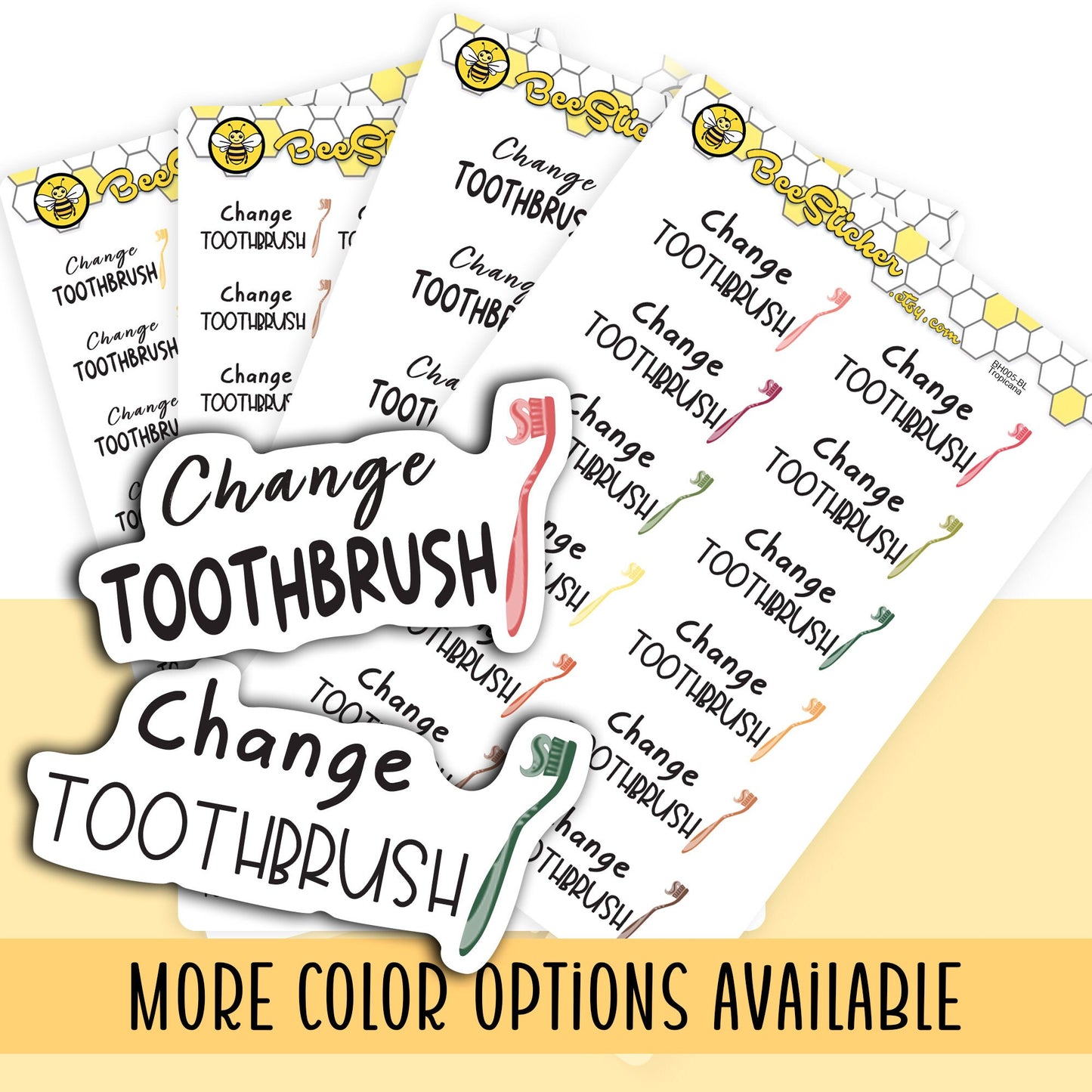Change Toothbrush Stickers