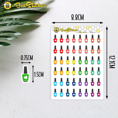 Manicure Stickers | Choose from multiple colors | Planner Stickers | BH010