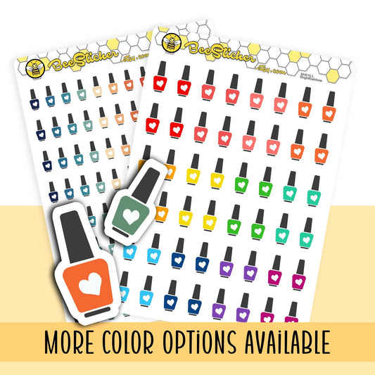 Manicure Stickers | Choose from multiple colors | Planner Stickers | BH010