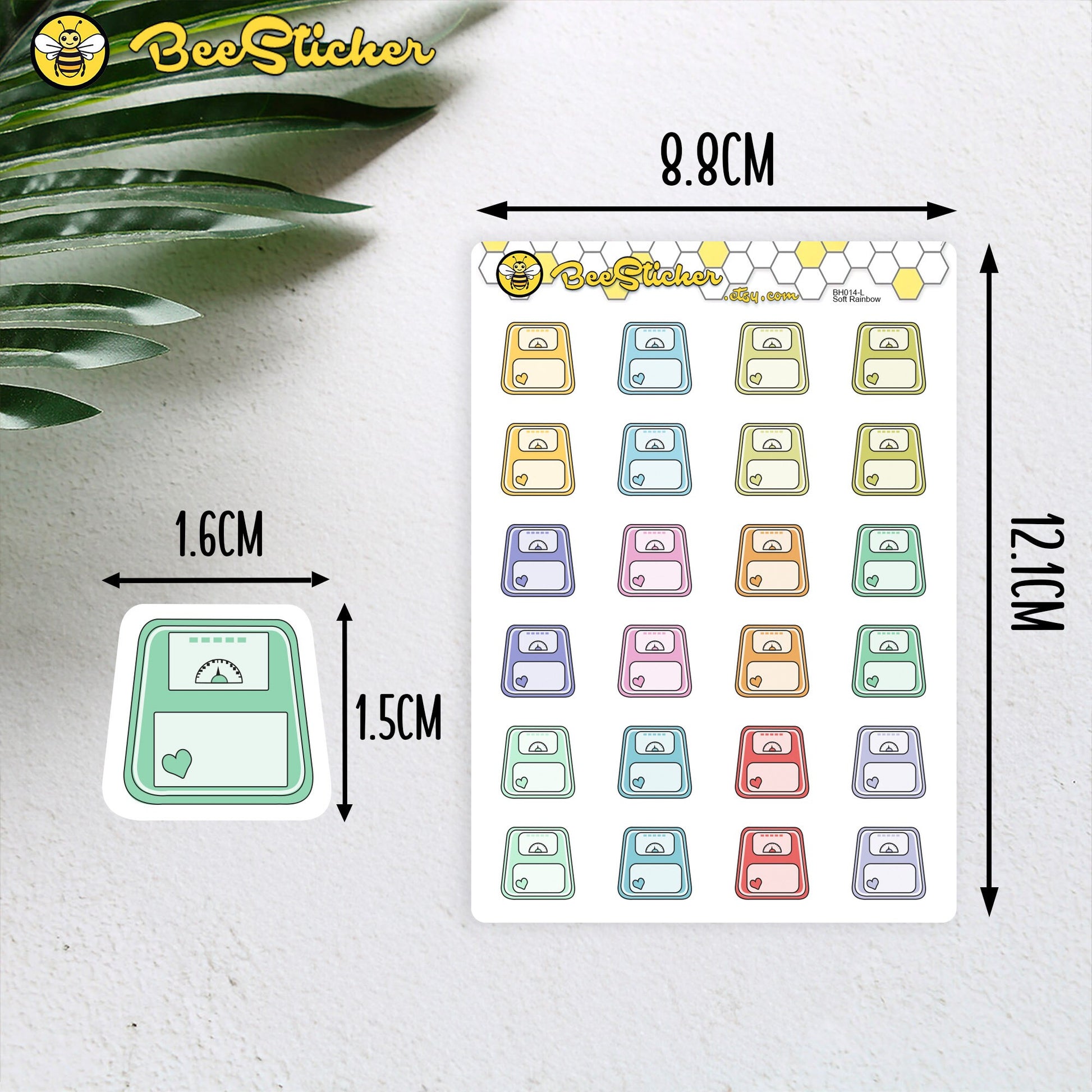 Bathroom Scales Stickers | Choose from multiple colors | Planner Stickers | BH014
