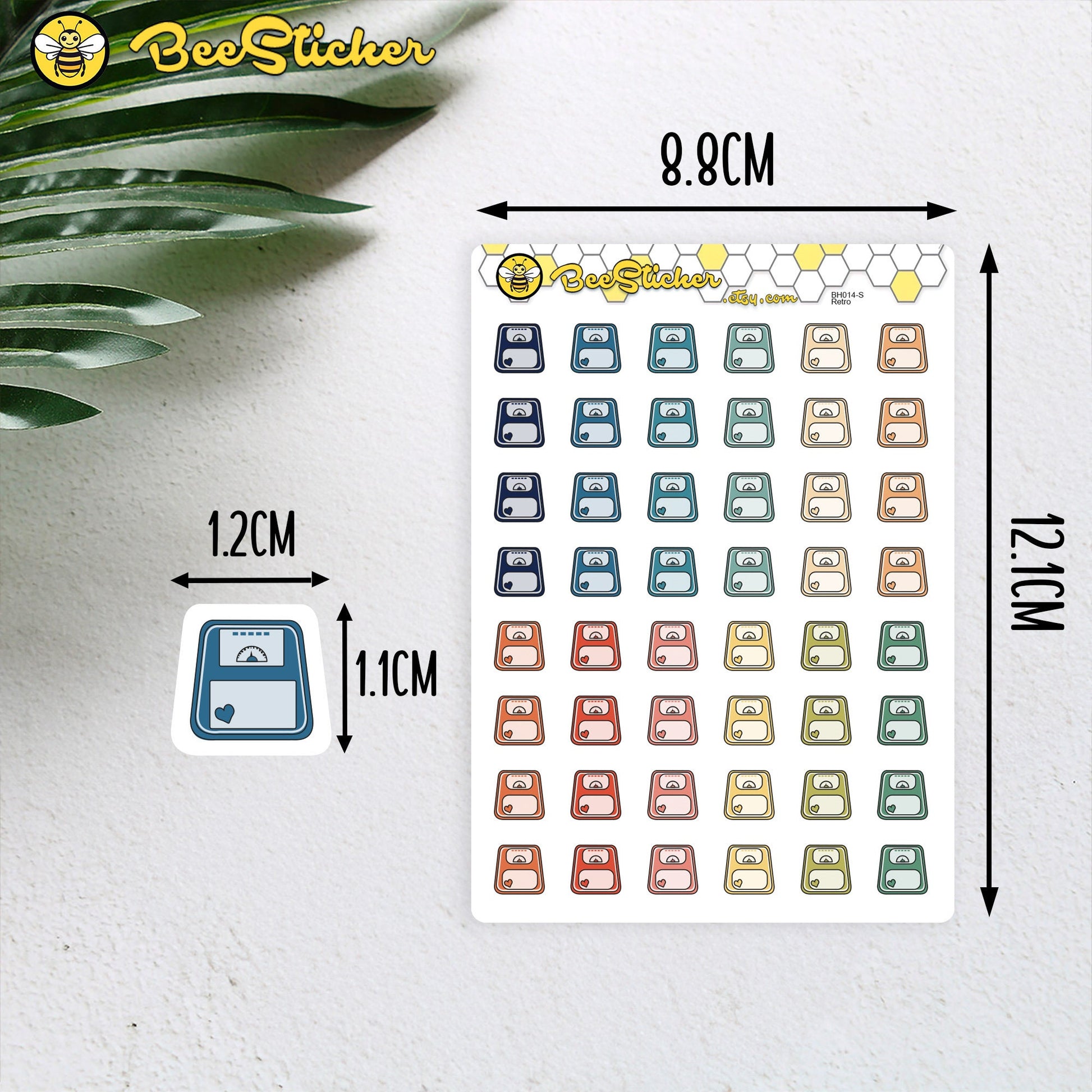 Bathroom Scales Stickers | Choose from multiple colors | Planner Stickers | BH014