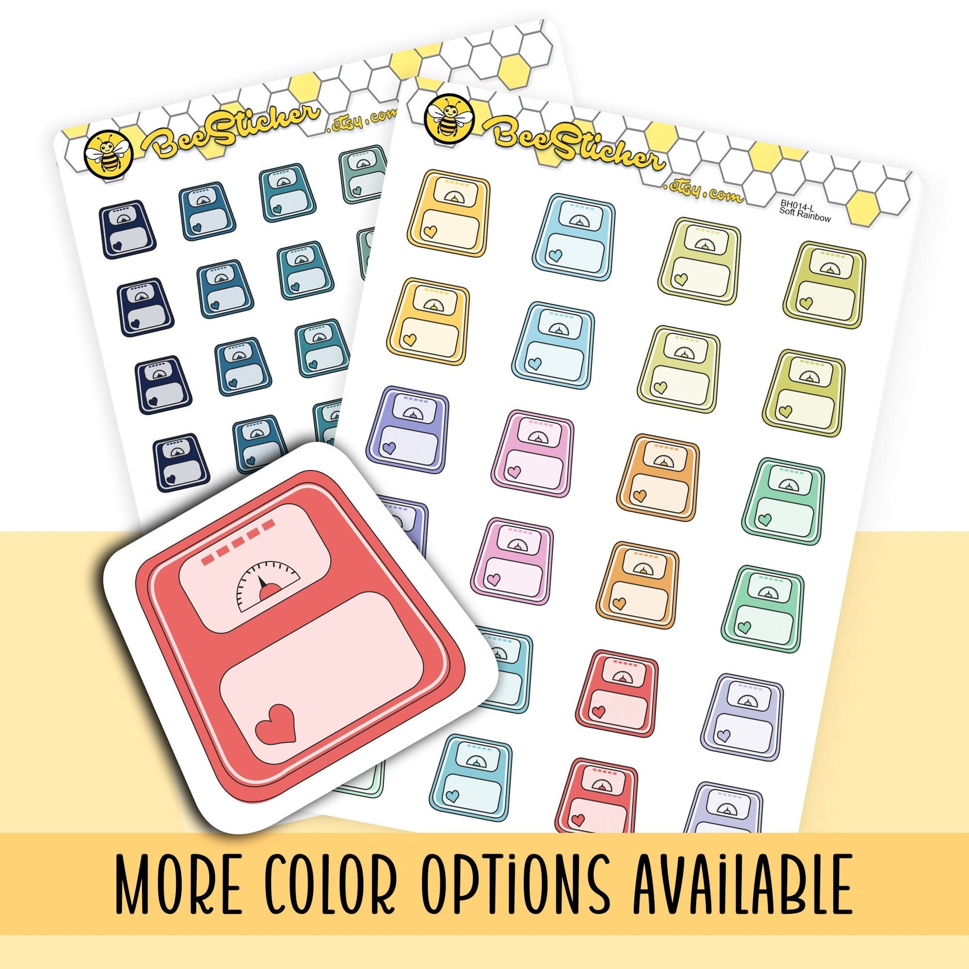 Bathroom Scales Stickers | Choose from multiple colors | Planner Stickers | BH014