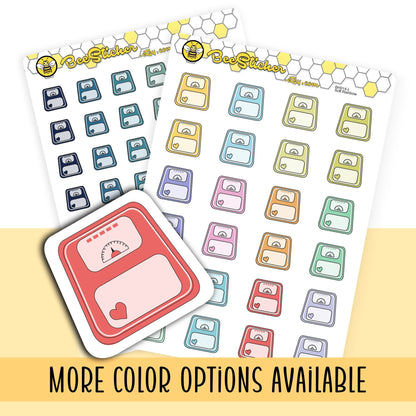 Bathroom Scales Stickers | Choose from multiple colors | Planner Stickers | BH014
