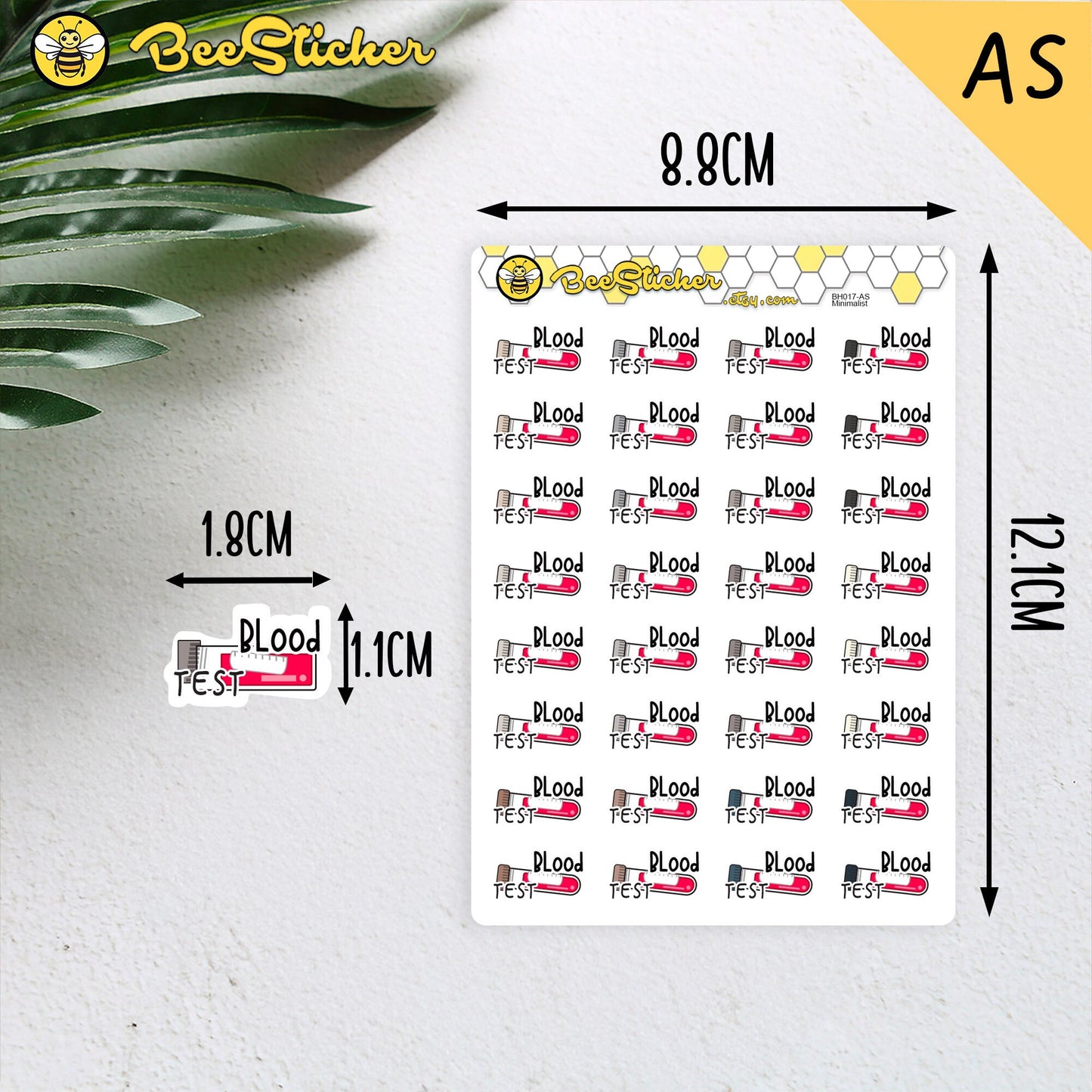 Blood Test Stickers