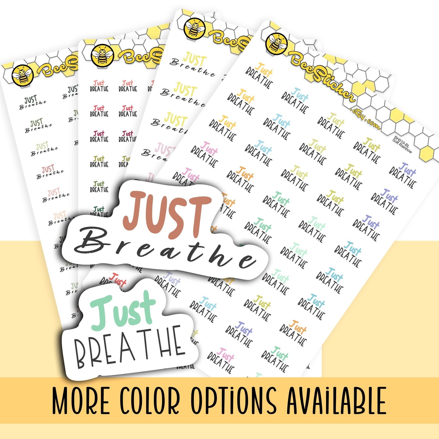 Just Breathe Stickers