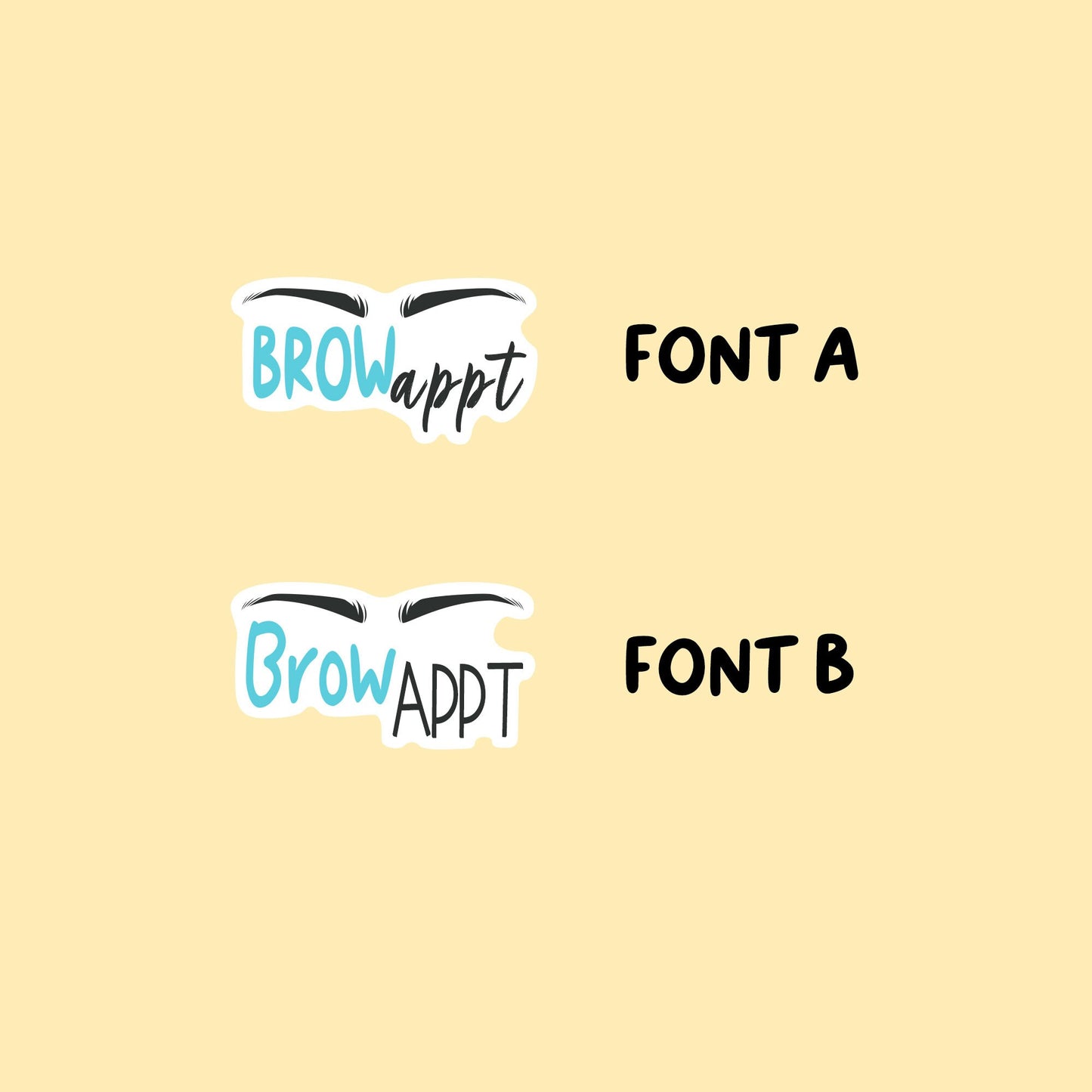 Brow Appointment Planner Stickers