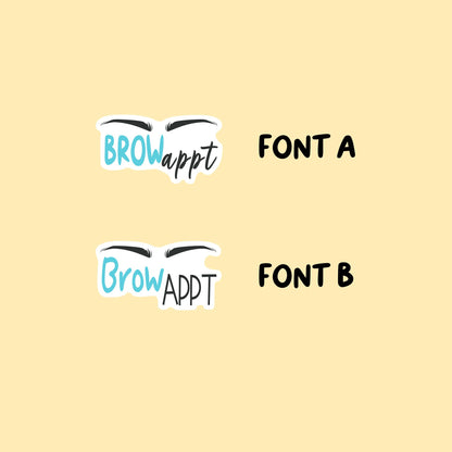 Brow Appointment Planner Stickers