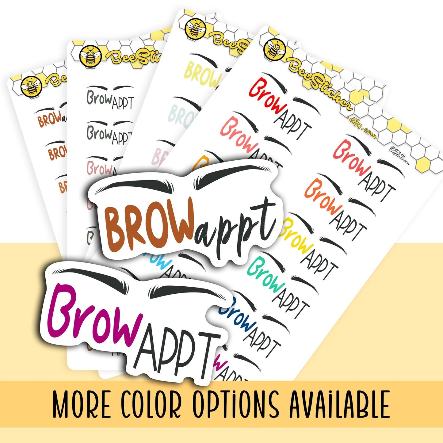 Brow Appointment Planner Stickers