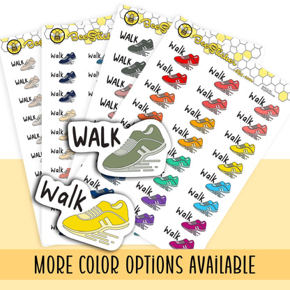 Walk Planner Stickers| Choose from 2 fonts and multiple colors | Planner Stickers | BH029