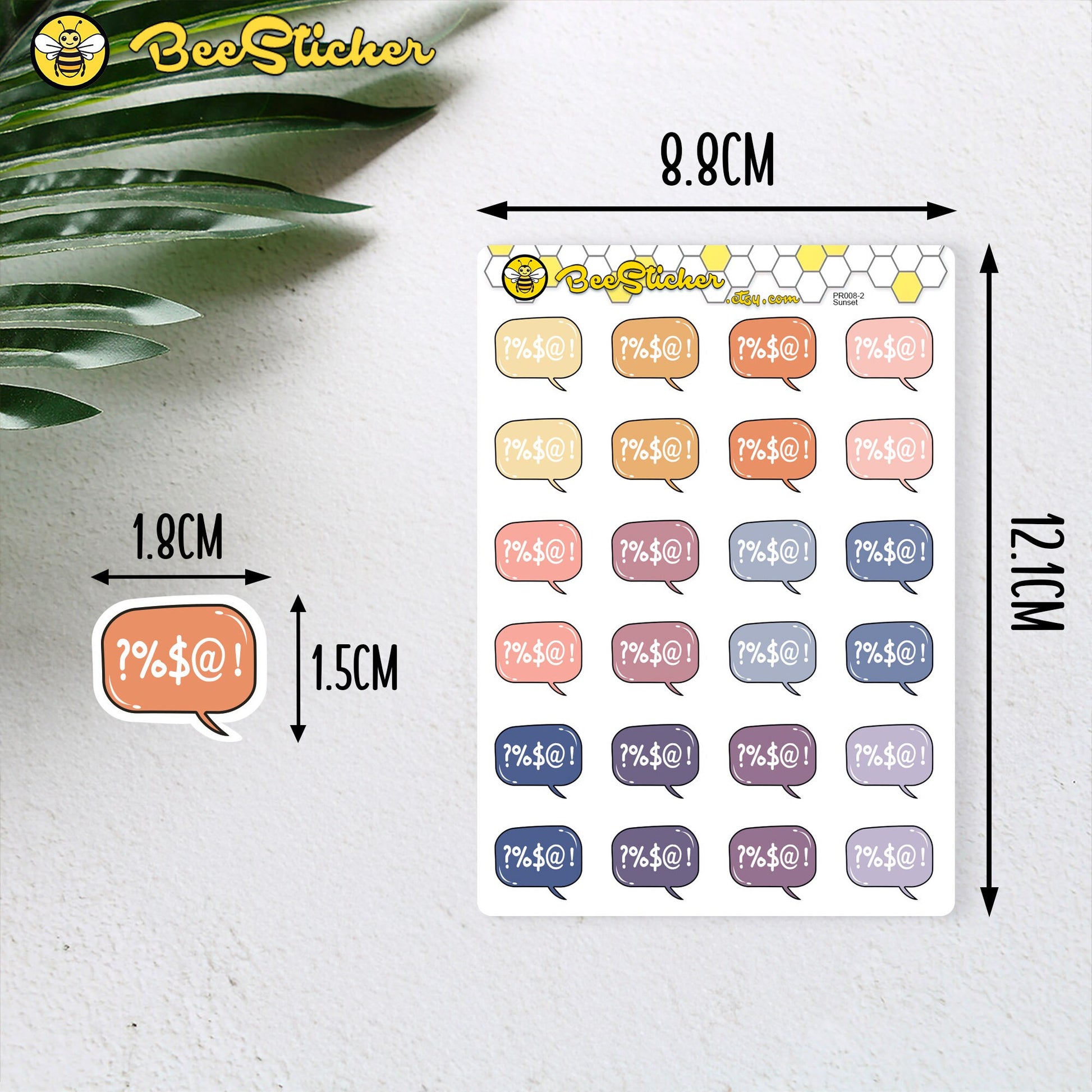 Speech Bubble Planner Stickers | Choose from multiple colors | Planner Stickers | PD008