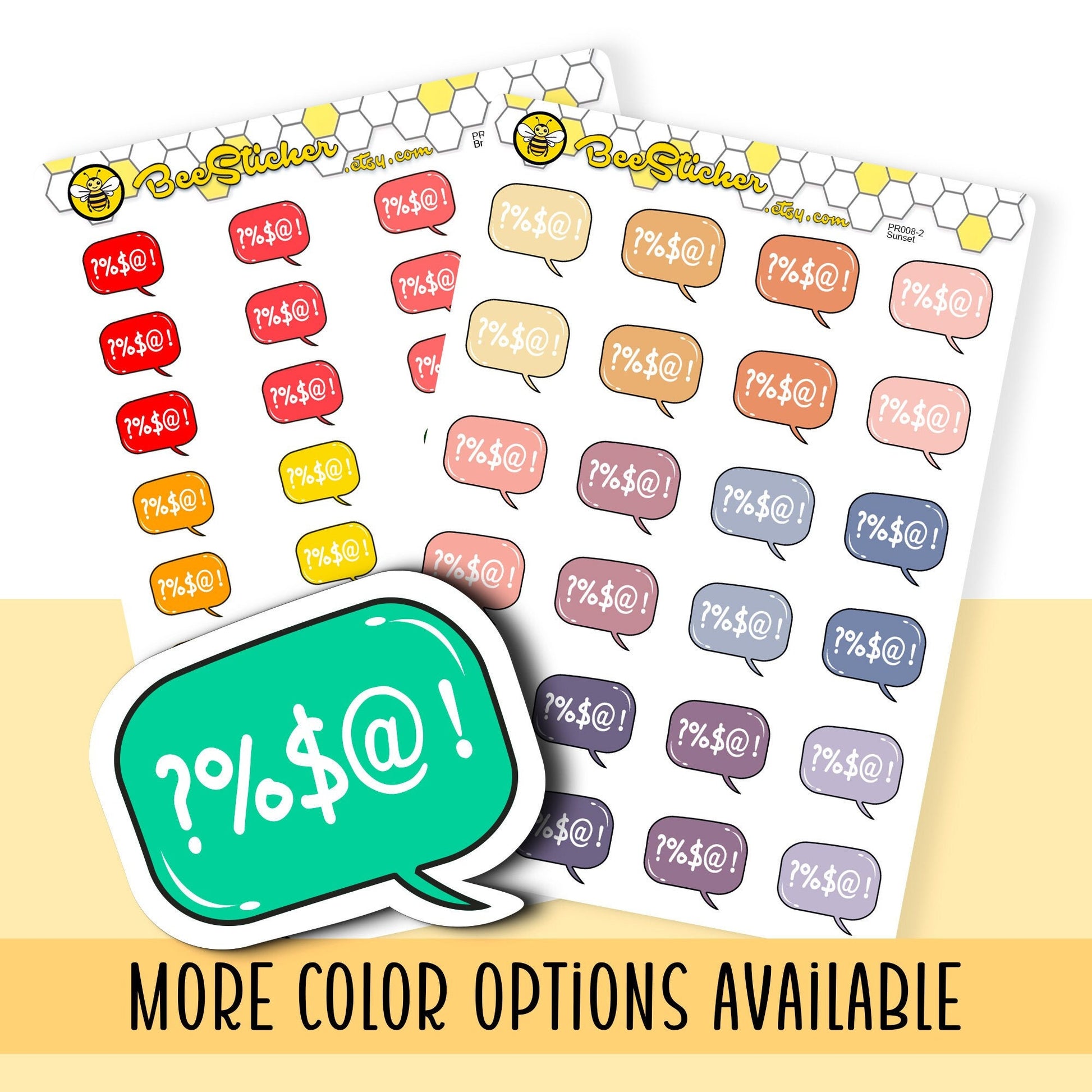 Speech Bubble Planner Stickers | Choose from multiple colors | Planner Stickers | PD008