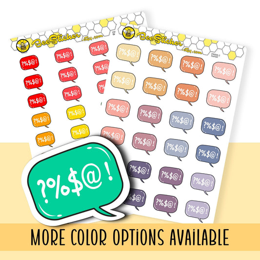 Speech Bubble Planner Stickers | Choose from multiple colors | Planner Stickers | PD008