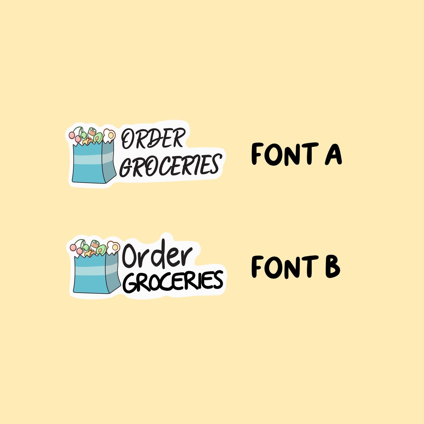 Order Groceries Stickers
