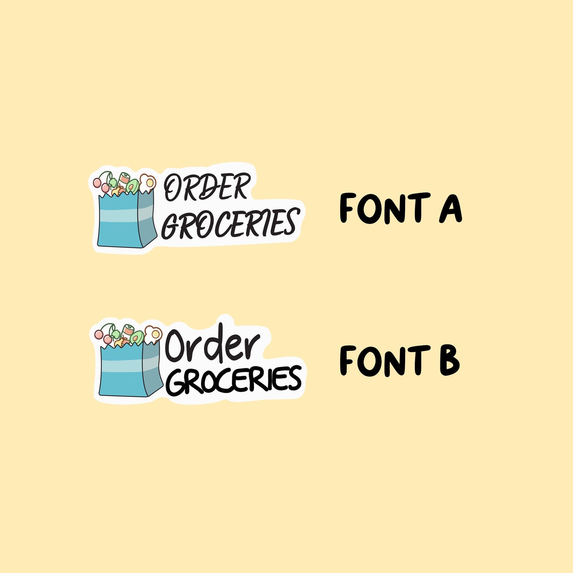 Order Groceries Stickers
