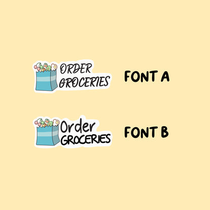 Order Groceries Stickers